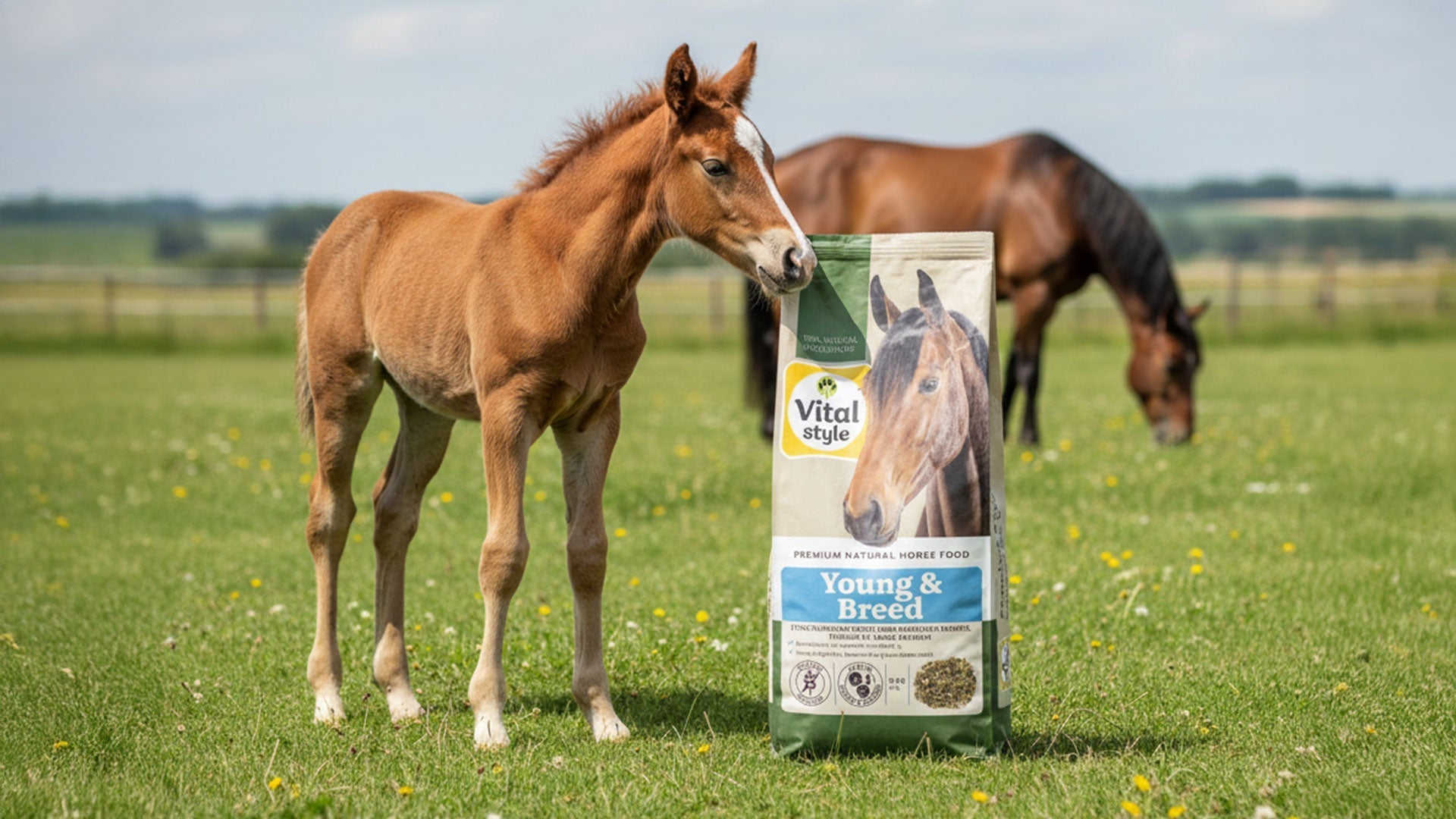 De voedingsbehoefte van veulens